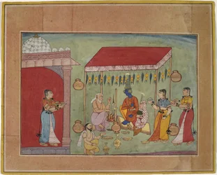 Die Hochzeit von Krishna und Rukmini